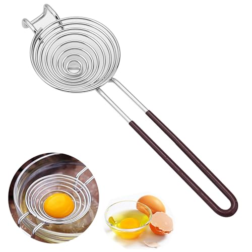 Séparateur de Jaune D'oeuf,Séparateur D'oeufs en Acier Inoxydable Egg Séparateur de Blancs Et Jaunes D'oeufs Egg Separator with Handles pour l'outil de...