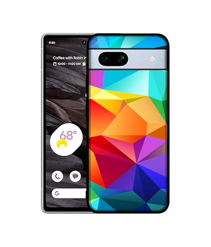 Image of Colorful Pattern Design Premium 2D Printed Metal Back Case Cover for Google Pixel 7A 5G