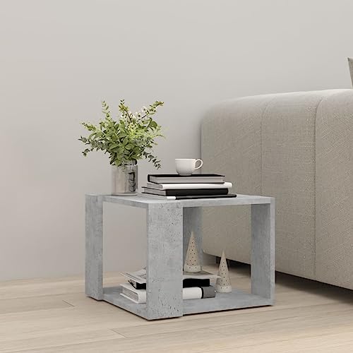 vidaXL Coffee Table Concrete Grey Engineered Wood Furniture Storage Cabinet - Image 4