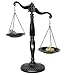 Vintage Style Metal Libra Jewelry Towers, Lawyer Scale of Justice, Farmhouse Candleholder, Home Decor Antique Weight Balancing Scale - Black, 11.1