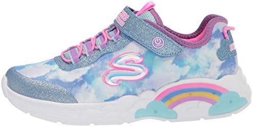 Skechers girls Rainbow Racer Sneaker, Blue, 5 Toddler US | Image 7