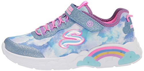 Skechers Girls Rainbow Racer Sneaker, Blue, 8 Toddler Us #TOP7