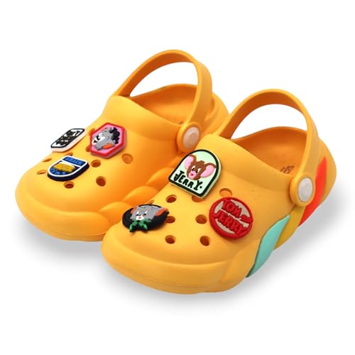 Image of SVAAR x Tom & Jerry Slingback Clog Shoes for Boys & Girls || Indoor & Outdoor Sandals Clogs for Kids with 6 Tom & Jerry Charms