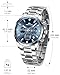 Imagen de MEGALITH Reloj Hombre Acero Inoxidable: Cronógrafo Impermeable Analogico Reloj con Fecha Luminosa