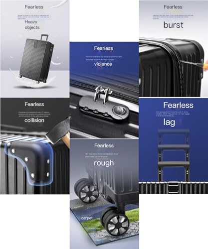 Large-Capacity Retro Suitcase Universal Wheel Trolley Case Password Box Extra Large Suitcase Anti-Collision Suitcase Travel Suitcase (Color : A, Size : 60-inch)3