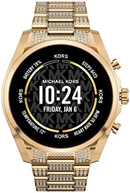 Michael Kors Gen 6 Bradshaw Stainless Steel Smartwatch,Blood Pressure Monitor Gold Tone Pave-MKT5136V
