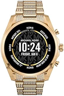 Michael Kors Gen 6 Bradshaw Stainless Steel Smartwatch, Gold Tone Pave-MKT5136V