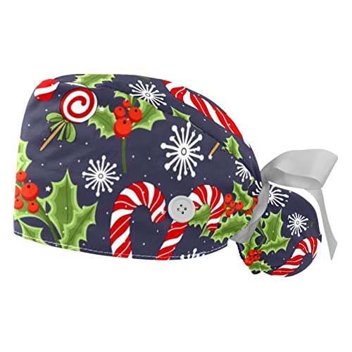 Chapeaux de travail JDEZ casquettes de travail respirantes et chapeaux bouffants de Noël