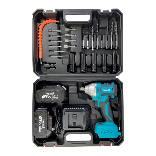 Chave de Impacto Sem Fio 21V com Função Furadeira e 2 Baterias Potência de 350Nm para Trabalhos Inte