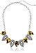 Tortoise and Crystal Teardrop Burnished Silver-Tone Statement Necklace, 19" + 3" Extender