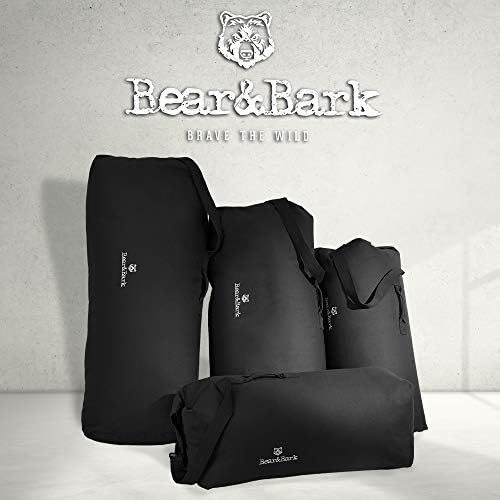 Top Load Duffle Bag - Black 34x20" - 55L - Medium Canvas Military and Army Cargo Style Carryall Duffel for Men and Woman – College Student, Backpacking, Travel and Storage Shoulder Bag 7 Top Load Duffle Bag - Black 34x20" - 55L - Medium Canvas Military and Army Cargo Style Carryall Duffel for Men and Woman – College Student, Backpacking, Travel and Storage Shoulder Bag