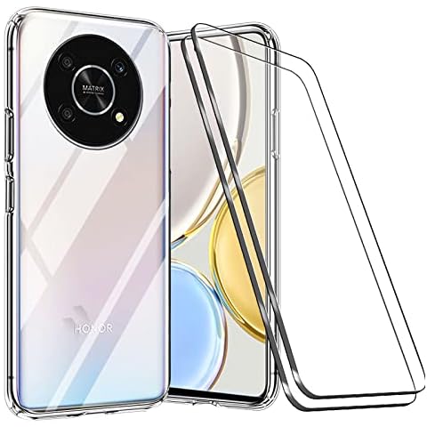 LYJERRY Protective Case for Honor Magic 4 Lite Mobile Phone Case + 2 Pieces Tempered Glass Cover