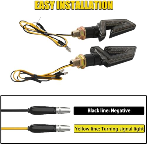 Image of DREAMIZER 4PCS Arrow Motorcycle Turn Signals 15 LED 12V Motorcycle Blinkers Indicators Amber Lamp Compatiable for Motorbike Scooter Quad Cruiser Off Road Touring