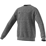 3 STRIPES along the sleeves adidas Kinder Core18 SW Top Y Sweat-Shirt, Grau (dark grey heather/Black), XL(164)