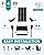 SERWALL Adirondack Chair with Dual Cup Holders, Folding Modern Adirondack Chair, HDPE Outdoor Fire Pit Chair for All Weather Using, Black