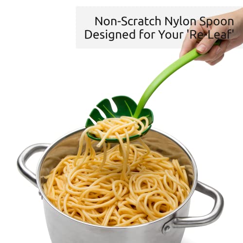 Ototo Jungle Spoon Monstera Cooking Spoon For Nonstick Cookware- Certified Bpa-Free Kitchen Spoon High Heat Resistant Nylon Spoon For Cooking- Kitchen Utensil Spoon Designed For Cooking Baking Mixing #TOP2