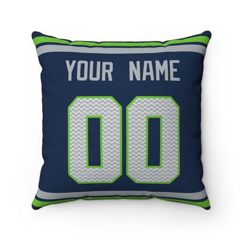 Image of ANTKING Seattle Throw Pillow Custom Any Name and Number Personalized Gift for Men Women Boys