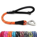 ZALER Correa corta para perro, correas de tráfico de cuerda de 18 pulgadas para perros, correa reflectante con junta tórica, correa resistente para mascotas para perros grandes y medianos (18 pulgadas