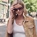 Theo Grace - Bee Loved Locket Necklace – Personalized Photo & Engraving - Silver Blue Enamel or Gold Mother of Pearl - Adjustable Chain – Theo Grace x Nicky Hilton Collection (Nicky Hilton Collection, Gold, 34" Chain)