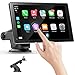 XVDXVC Pantalla Coche, 7" Pantalla Carplay Coche para A-pple y Android con HD Pantalla Tactil, Inalámbrica, Navegación GPS, Bluetooth, Control por Voz Manos Libres,Mirror Link, AUX, FM, Siri & G-oogle