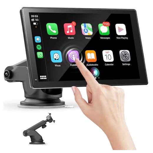 Senza Fili Autoradio, Wireless A-pple Carplay & Android Auto Portatile, 7 Pollici Stereo Auto HD Touch Screen,Car Radio with Mirror Link,GPS Navi,Bluetooth,Voice Control,FM,Plug & Play Car Play Screen