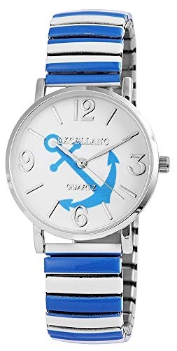 Excellanc Damen – Uhr Edelstahl Zugband Maritim Armbanduhr Analog Quarz 1700006