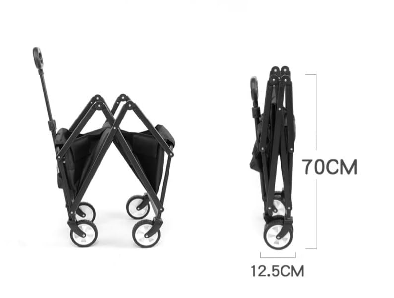 Einkaufswagen, tragbarer, zusammenklappbarer Campingwagen, Mehrzweckwagen, Garten-Einkaufswagen, Transport im Freien, robuster Geländewagen zum einfachen Tragen und Transportieren – Bild 4