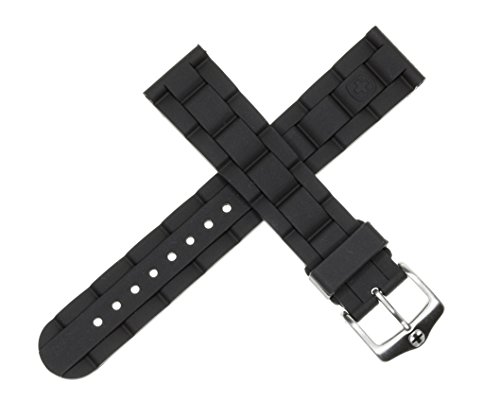 New 20Mm Wenger Swiss Army Genuine Rubber Strap Black Diver Watch Band 20 Mm #TOP1