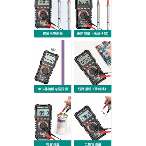 Multimètre numérique détecteur de tension NCV avec écran LCD pour capacité AC DC - 8