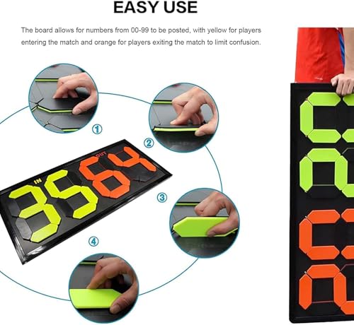 Tablero manual marcador 4 dígitos para futbol y arbitraje miniatura 7