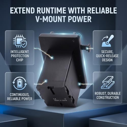 Placa de Conversión V-Mount a BP-U con Anclaje de Alta Resistencia 5