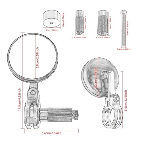 Espejos de motocicleta anti vibración con ajuste angular 360 2