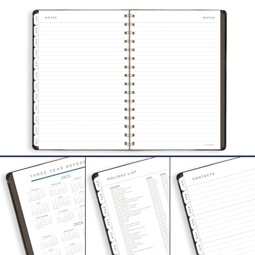 AT-A-GLANCE 2025 Planner, Weekly & Monthly, 5-1/2\" x 8-1/2\", Small, Signature, Black (YP2000525)