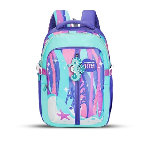 Image of uppercase Sprout School Backpack | Well-Padded, Double Compartment, Organizers, Side Bottle Pocket | For Boys & Girls | 500 Days Warranty
