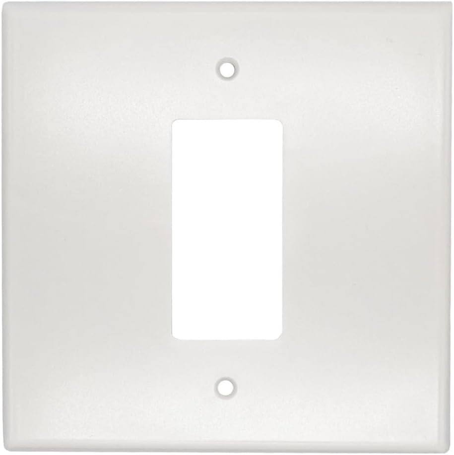 Jumbo Over Sized, 2 Gang Sized Paintable Wall Plate, 1 Opening for Rocker, GFCI (1)