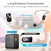 EBJ 2.4G Wireless Headset Mic and Handheld Mic 2 in 1, 30m Stable Transmission, Dual Type-c USB Charging, Compatible with Speakers, Voice Amplifier, PA System (KX-620-1) #1
