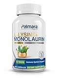 Palmara Health L-Lysine + Monolaurin 600mg 1:1 Ratio, 1 Pack, 100 Capsules
