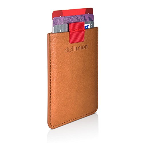 Distil Union Wally Sleeve Genuine Leather Wallet, Money Clip, Credit Card Holder (Cowboy Brown)