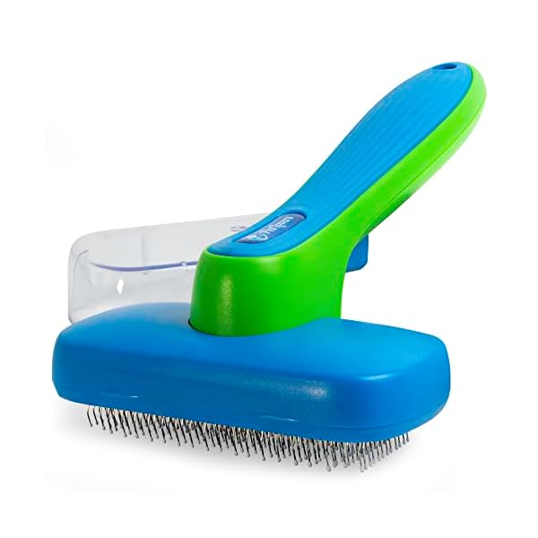 PetLovers EzSlicker Brush – Self Cleaning Dog and Cat Hair Brush, Efficient Shedding Grooming Tool for Long and Short Haired Dogs & Indoor Cats, Deshedding Comb for Fur Coats PetLovers EzSlicker Brush – Self Cleaning Dog and Cat Hair Brush, Efficient Shedding Grooming Tool for Long and Short Haired Dogs & Indoor Cats, Deshedding Comb for Fur Coats