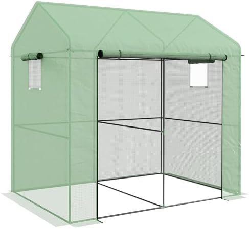 Outsunny Serre de Jardin PE, Serre de Balcon, bâche renforcée 135...