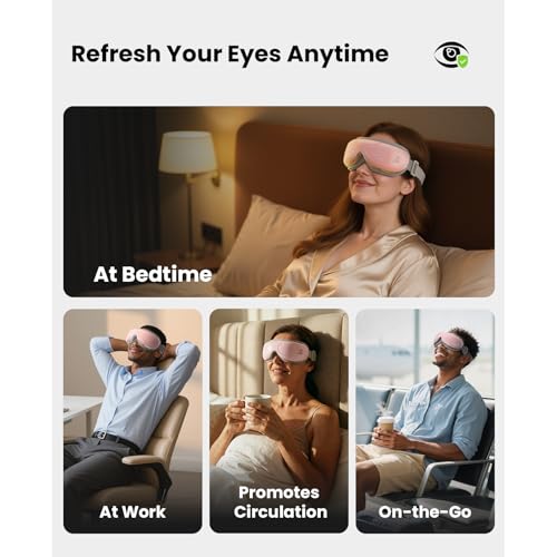 Image of BOB AND BRAD Eye Massager with Heat FSA Eligible HSA, Birthday Gifts for Women Mom Wife Girlfriend, Eye Massager for Migraine, Heated Eye Mask for Dry Eyes Head Tension and Stress Relief