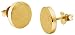 Produktbild Nenalina Silber Damen-Ohrringe Ohrstecker vergoldet flach rund gebürstet 8 mm für Frauen und Mädchen, 925 Sterling Silber, Ohrstecker für Damen, Kreis Ohrstecker gold, 324403-500