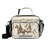 Yopersonalizes Lonchera térmica para niños, niñas, adolescentes, diseño de cactus de caballo occidental, bolsa térmica para adultos, bolsa de almuerzo para mujeres, hombres, trabajo, escuela