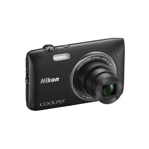 'NIKON COOLPIX S3500 Digitalkamera Compact 20 Megapixel, 2,7-Display 7 x optischer Zoom schwarz