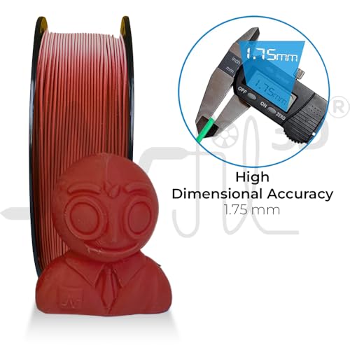 Image of NFIL3D 1KG Net Turbo Finish PLA+ Maroon 3D Printer Filament | Filaments for 3D Printer| 1.75mm| Accuracy + /- 0.015mm | 1000g 3D Filament, 250g Spool, 350g Packaging Weight (Total Weight 1.6KG)