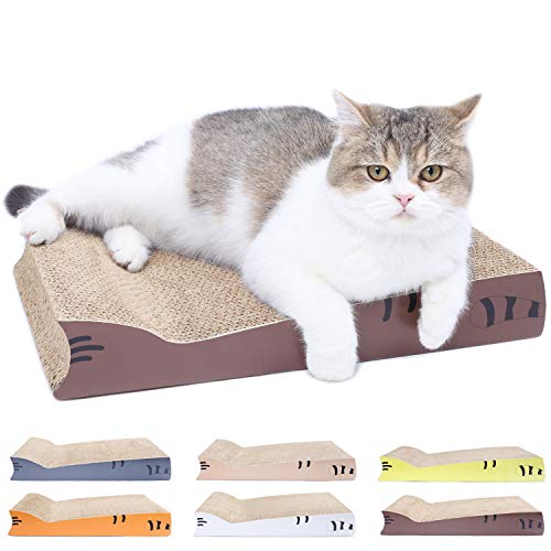 AMZNOVA - Almohadilla para rascar Gatos, rascadores para Gatos, cartón Corrugado reciclable con Parte Inferior
