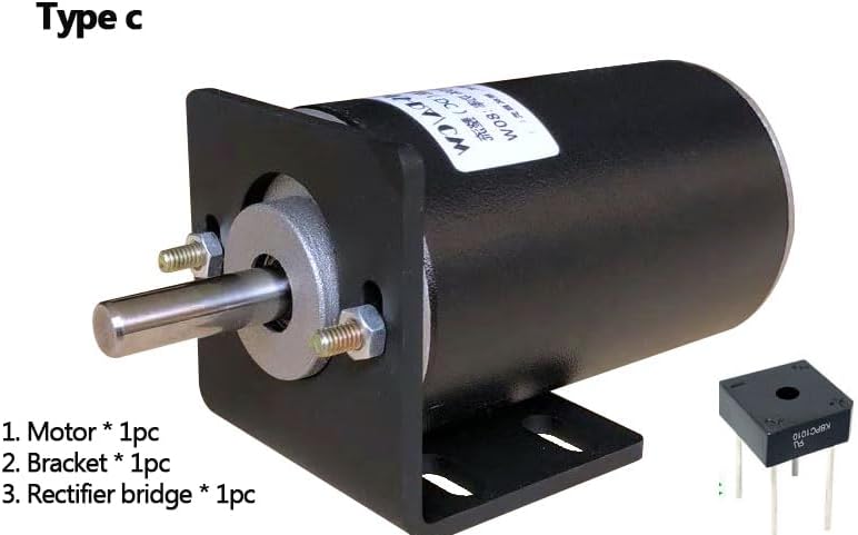 220V 80W 6500rpm Micro Permanent Magnet DC Motor Carbon Brush High Speed Ball Bearing Adjustable Speed - (Voltage(V): Type A)