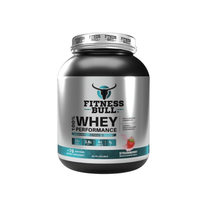 100% Whey Protein | Build & Maintain Lean Muscle | Supports Muscle Recovery & Performance | Micro-Filtered Whey Protein | Strawberry 5LB