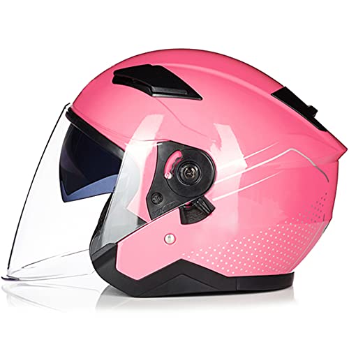 Casco para Moto, Casco de Motocicleta Abierto, Cascos De Moto Abiertos para Adultos con Visera para Ciclomotores Scooters cruceros 56-62cm Cover