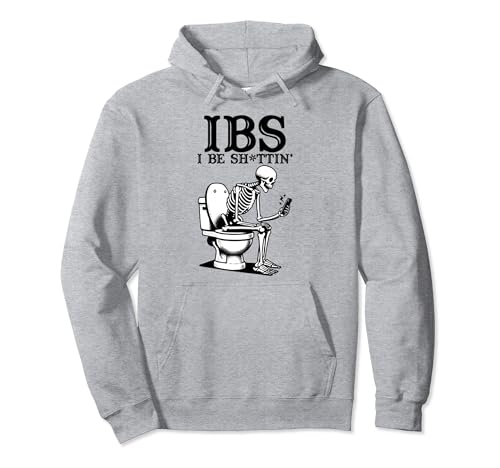 IBS Humor Skeleton Tablet Toilet Humorístico Diseño Gráfico Sudadera con Capucha